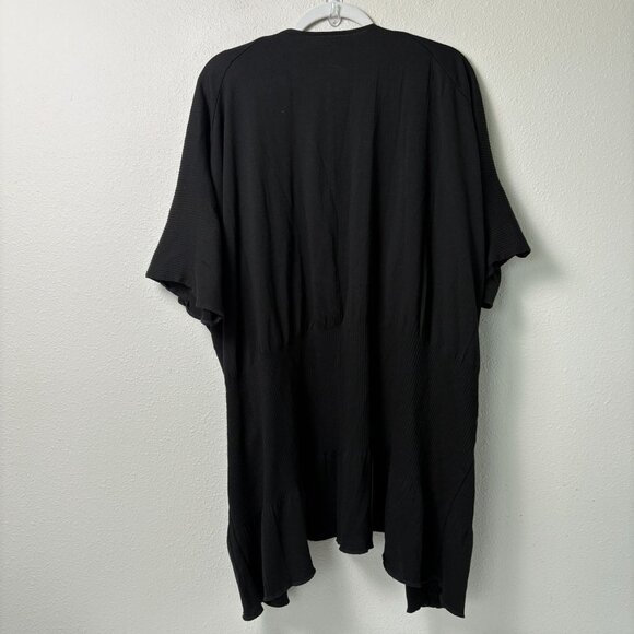 Michelle St John Open Front Cardigan Sweater Knit Size S-XL One Size Black USA - Picture 3 of 11